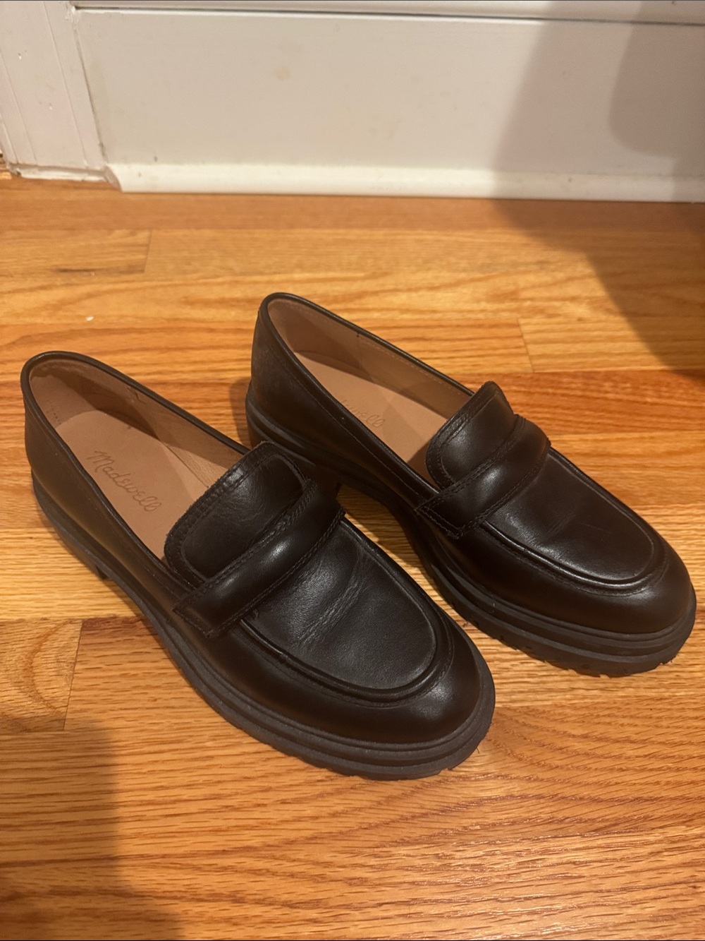 Madewell Black Leather Women's Penny Loafers